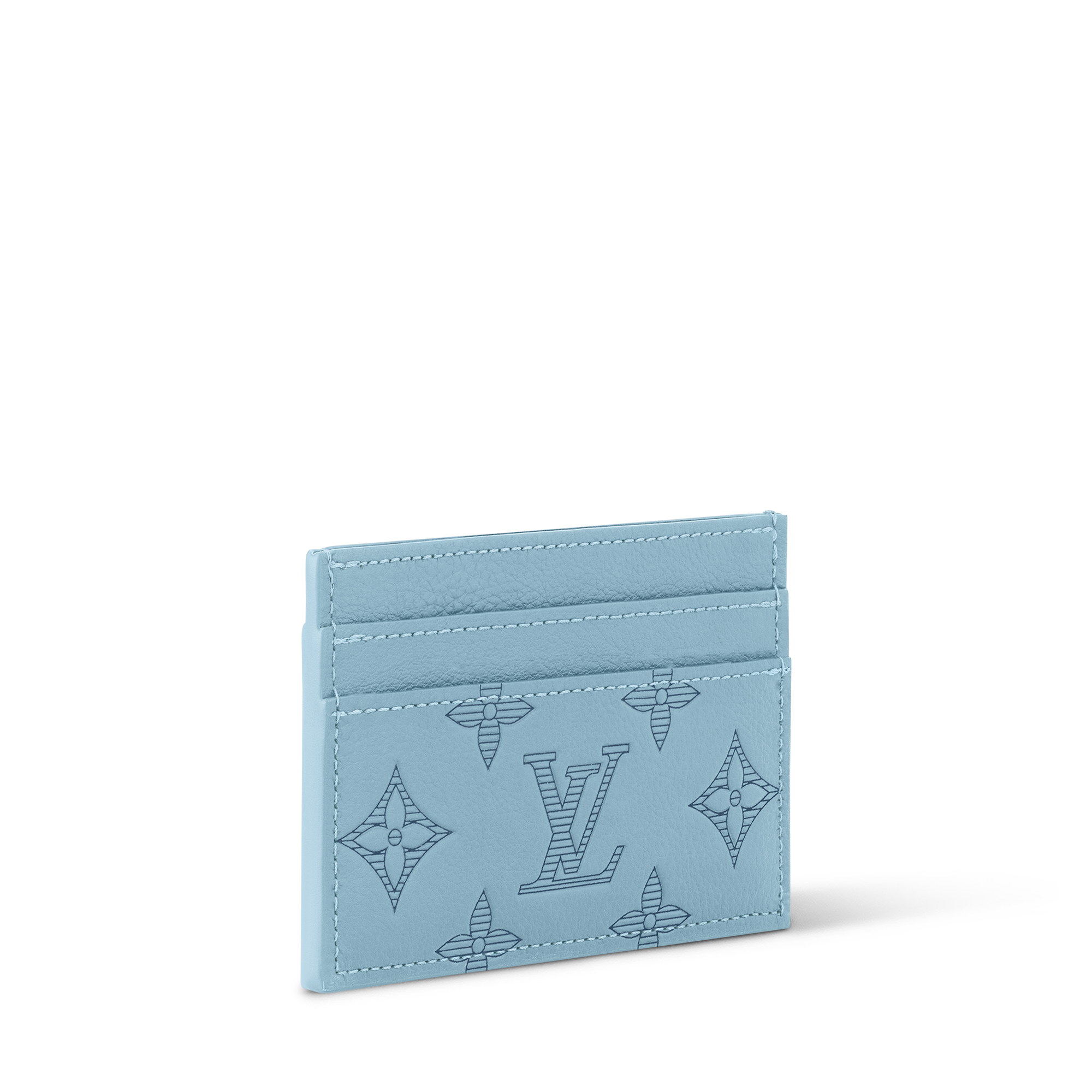 Double Card Holder Monogram Shadow Leather - Men Small Leather